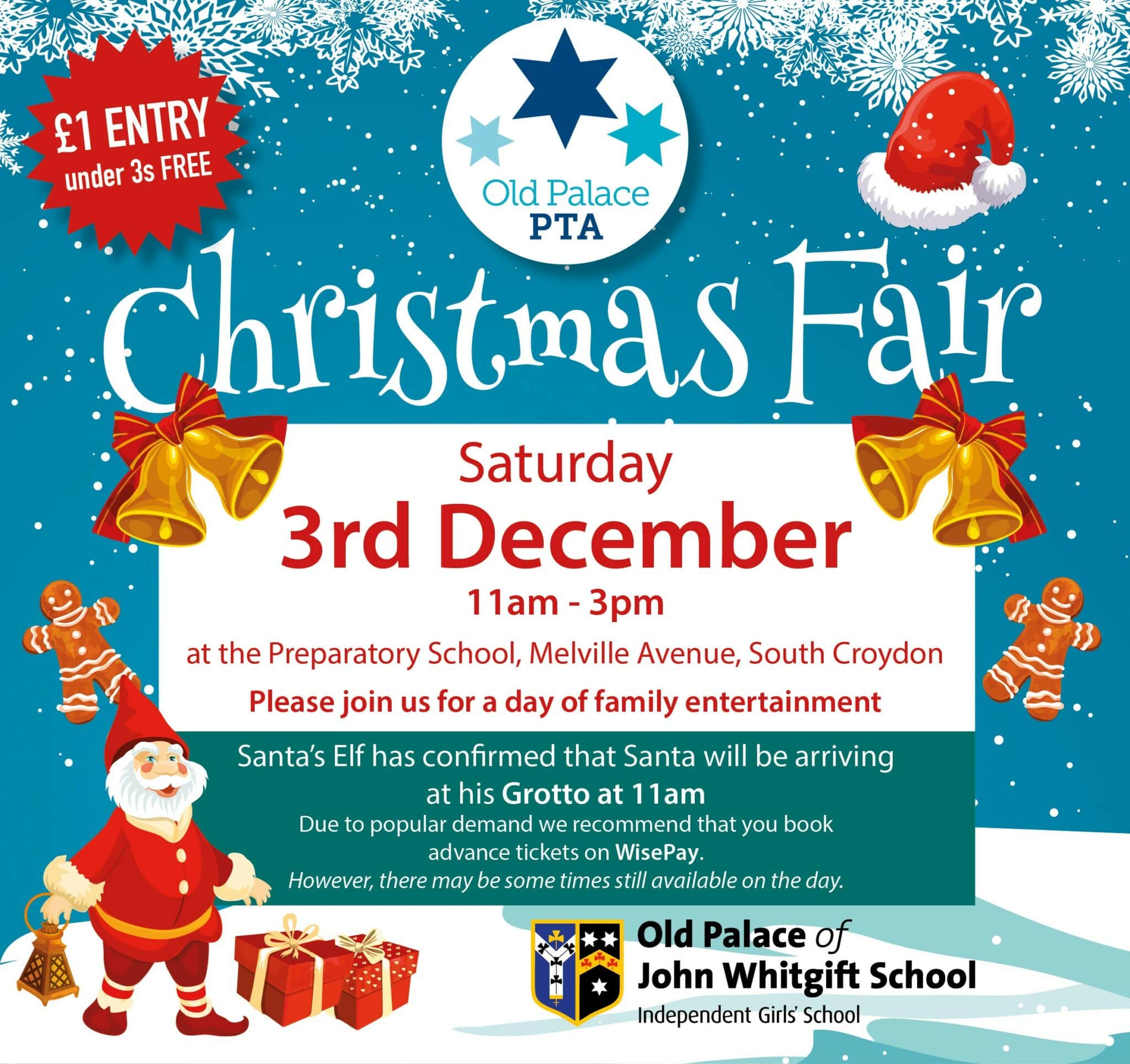 PTA Christmas Fair: Saturday, 3 December - Old Palace